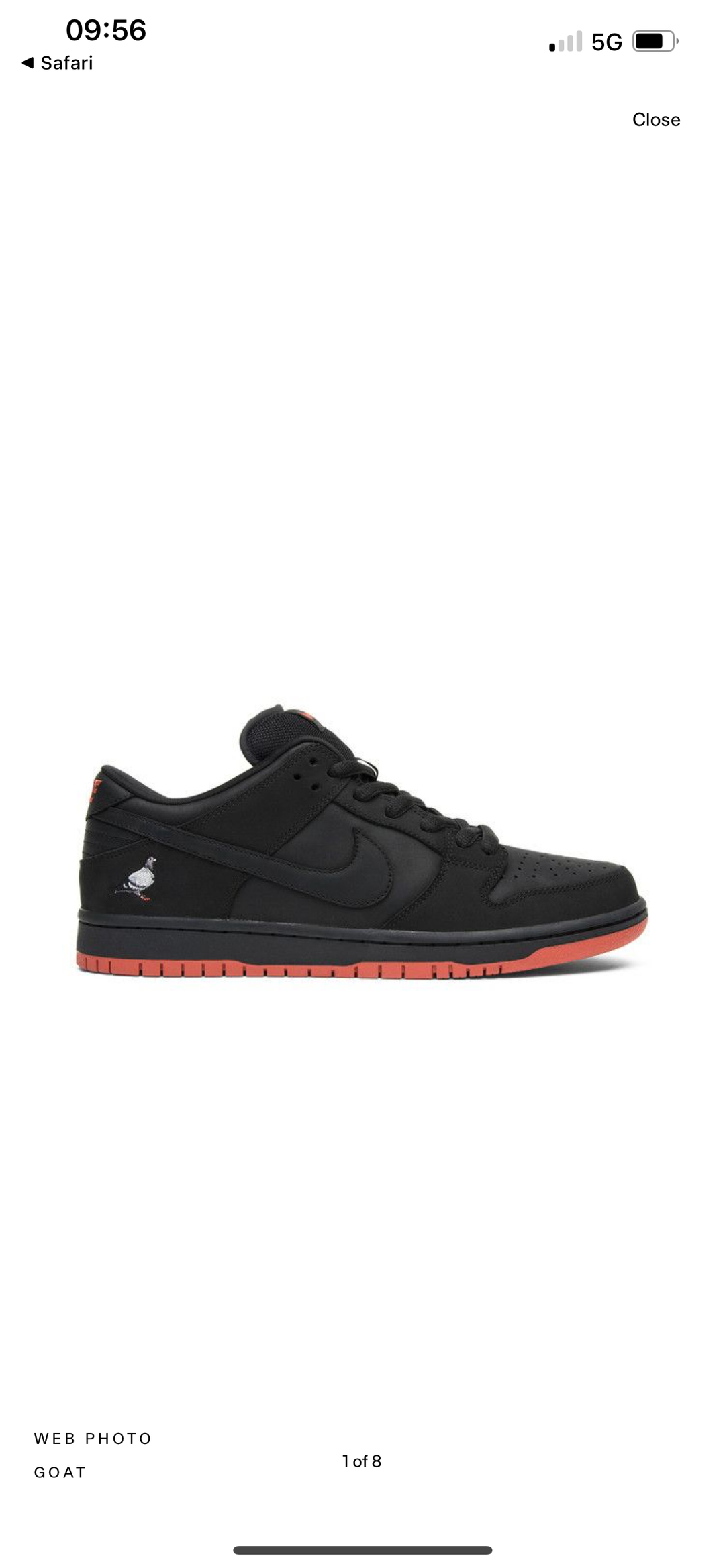 Nike SB Dunk Low Black Pigeon