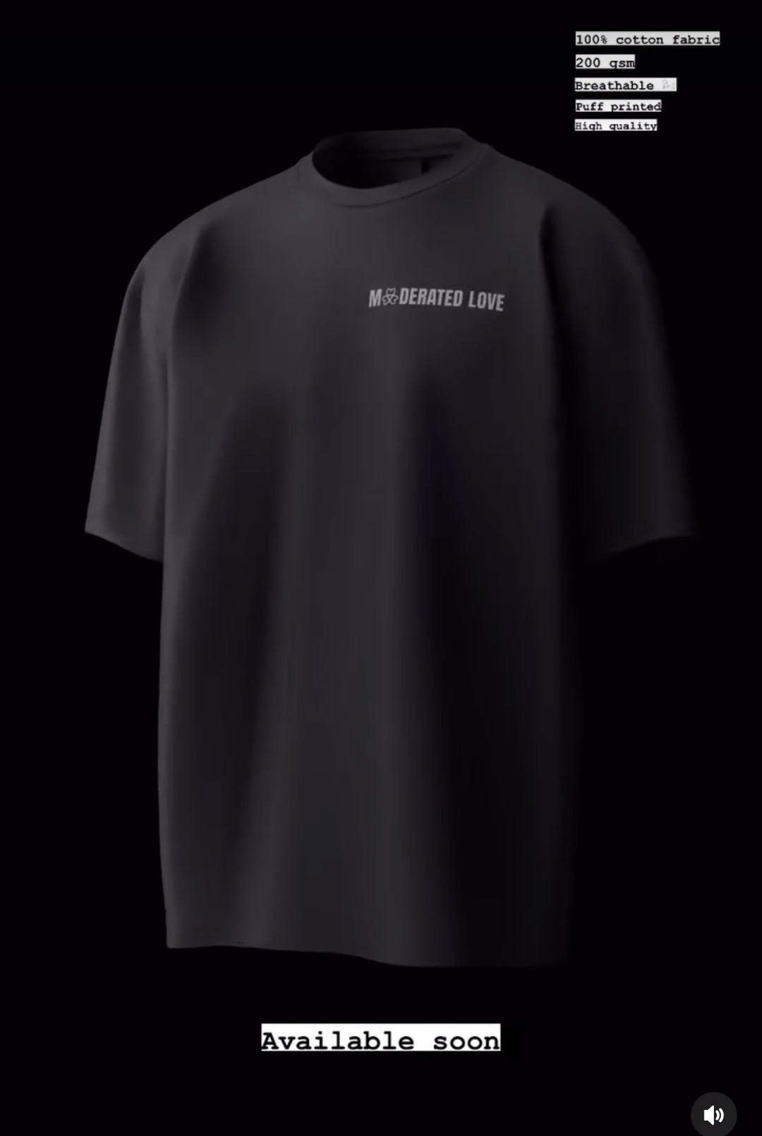 Moderated love tshirt black