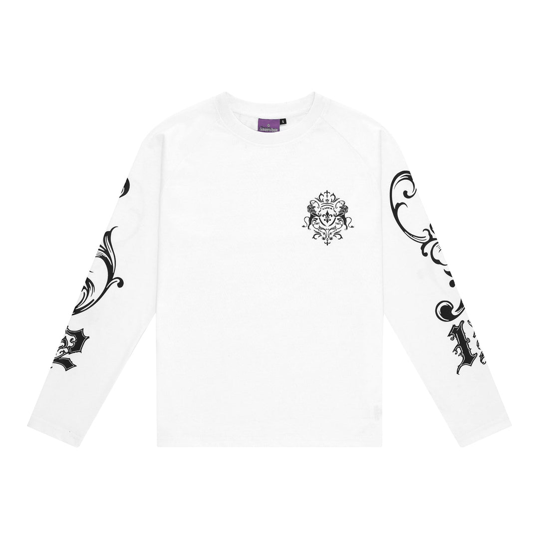 LONGSLEEVE WHITE - ANCIENT FLOWER