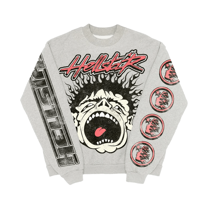 Hellstar Records Crewneck, Grey