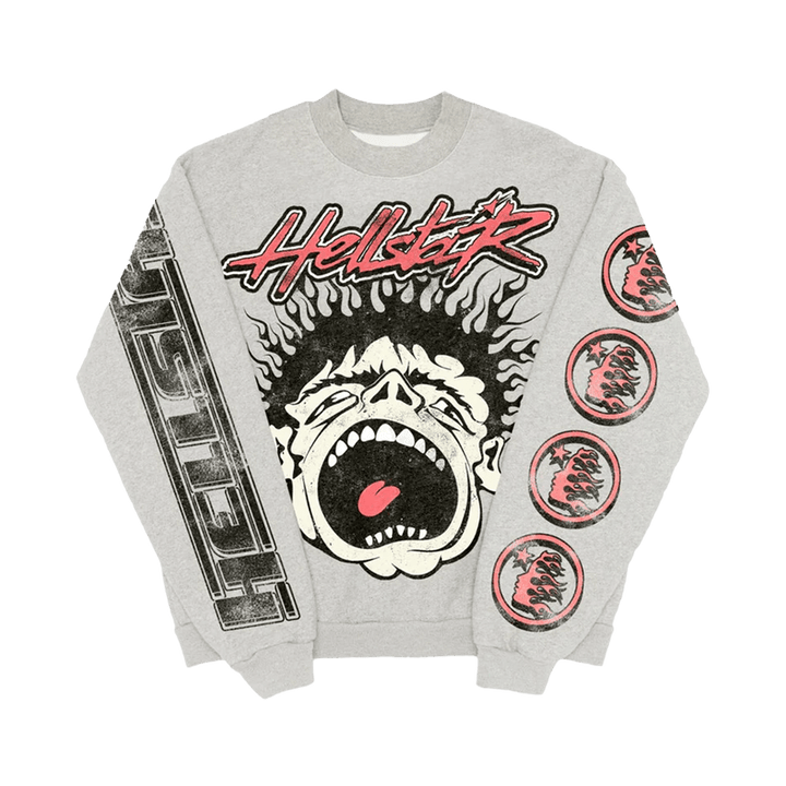 Hellstar Records Crewneck, Grey