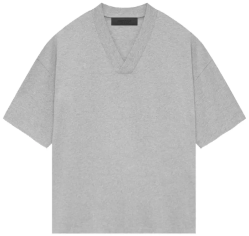 SS24 V-Neck Tee Light Heather Grey