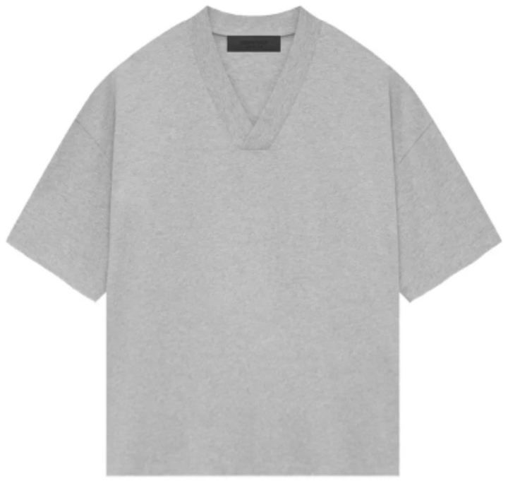 SS24 V-Neck Tee Light Heather Grey