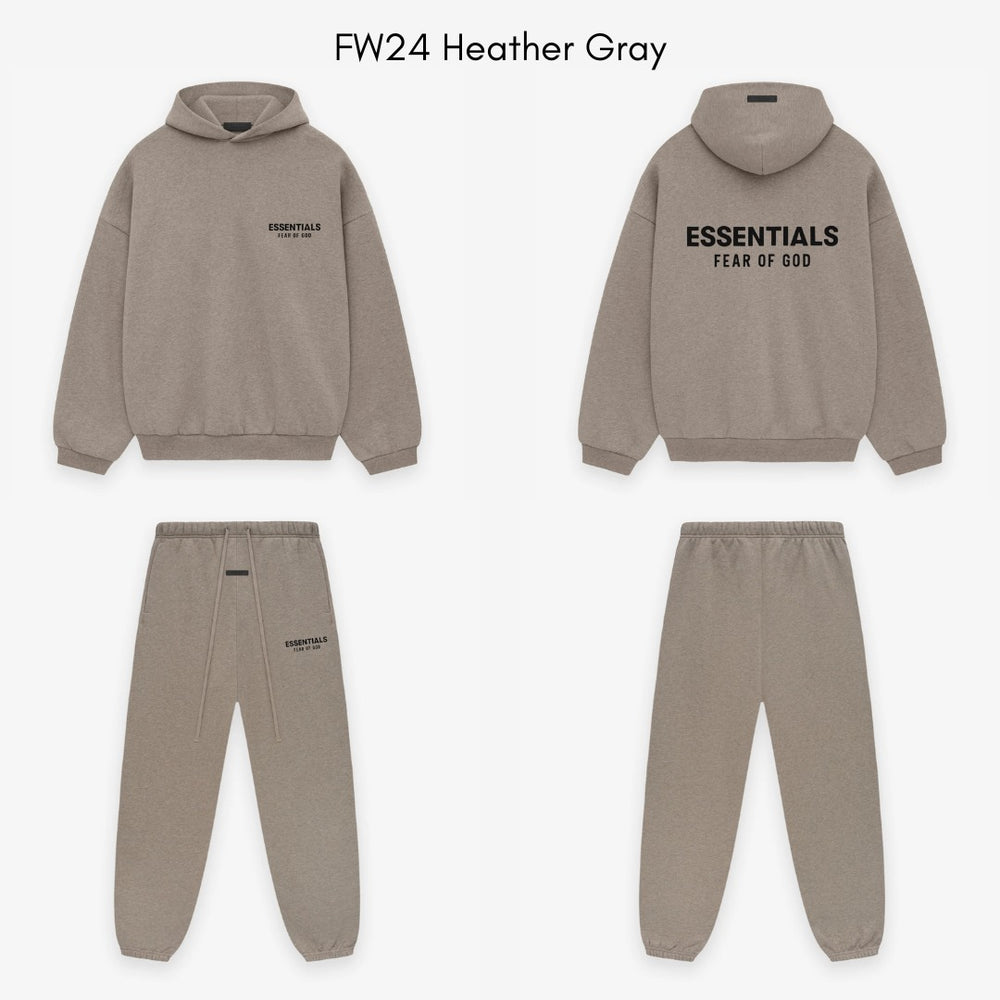 FEAR OF GOD ESSENTIALS FW24 HEATHER GREY HOODIE