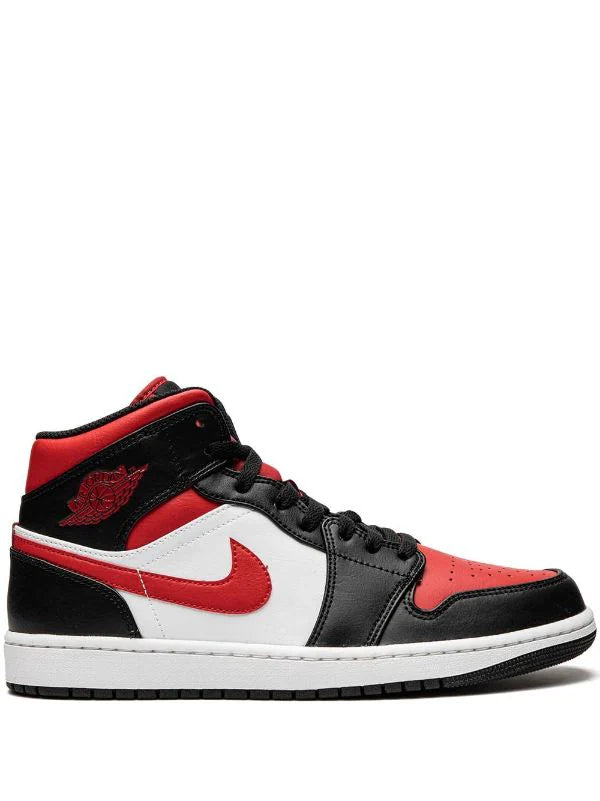 Jordan 1 Mid White Black Red (2022)